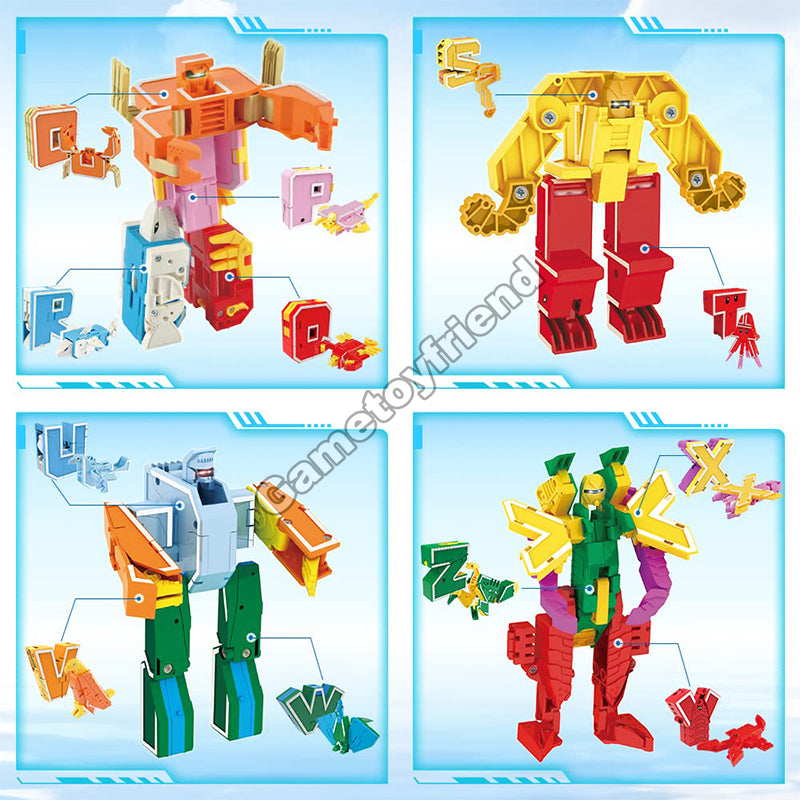 Letter Dinosaur Transformers, STEM Learning Classroom Teaching Toys - 26 pieces-81025