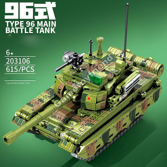 Type 96A main battle tank assembly model assembled building blocks-81027