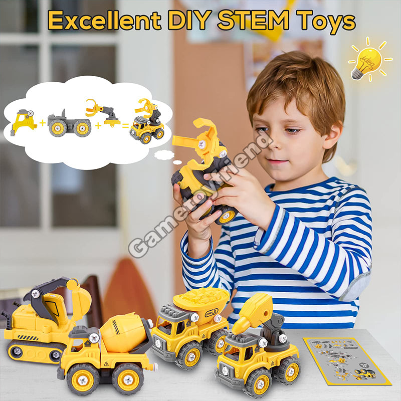 5 in 1 Construction Vehicles Transform Robot Toy-81020