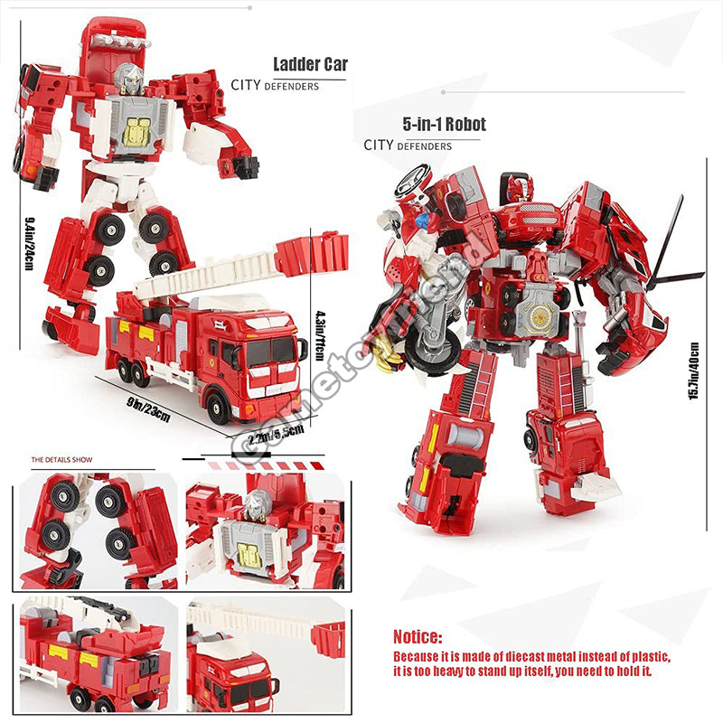 5-in-1 Combiners Transformation Robot Action Figure Toy-81018