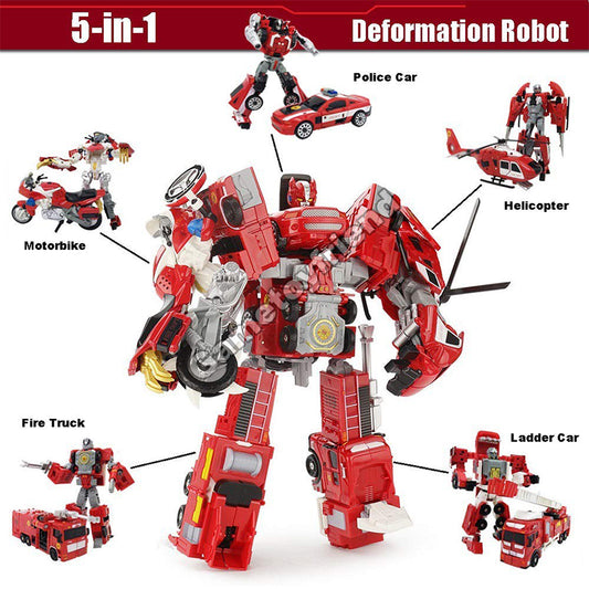 5-in-1 Combiners Transformation Robot Action Figure Toy-81018