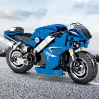 Sembo Block 701102 Yamaha YZF-R1 Blue on the road