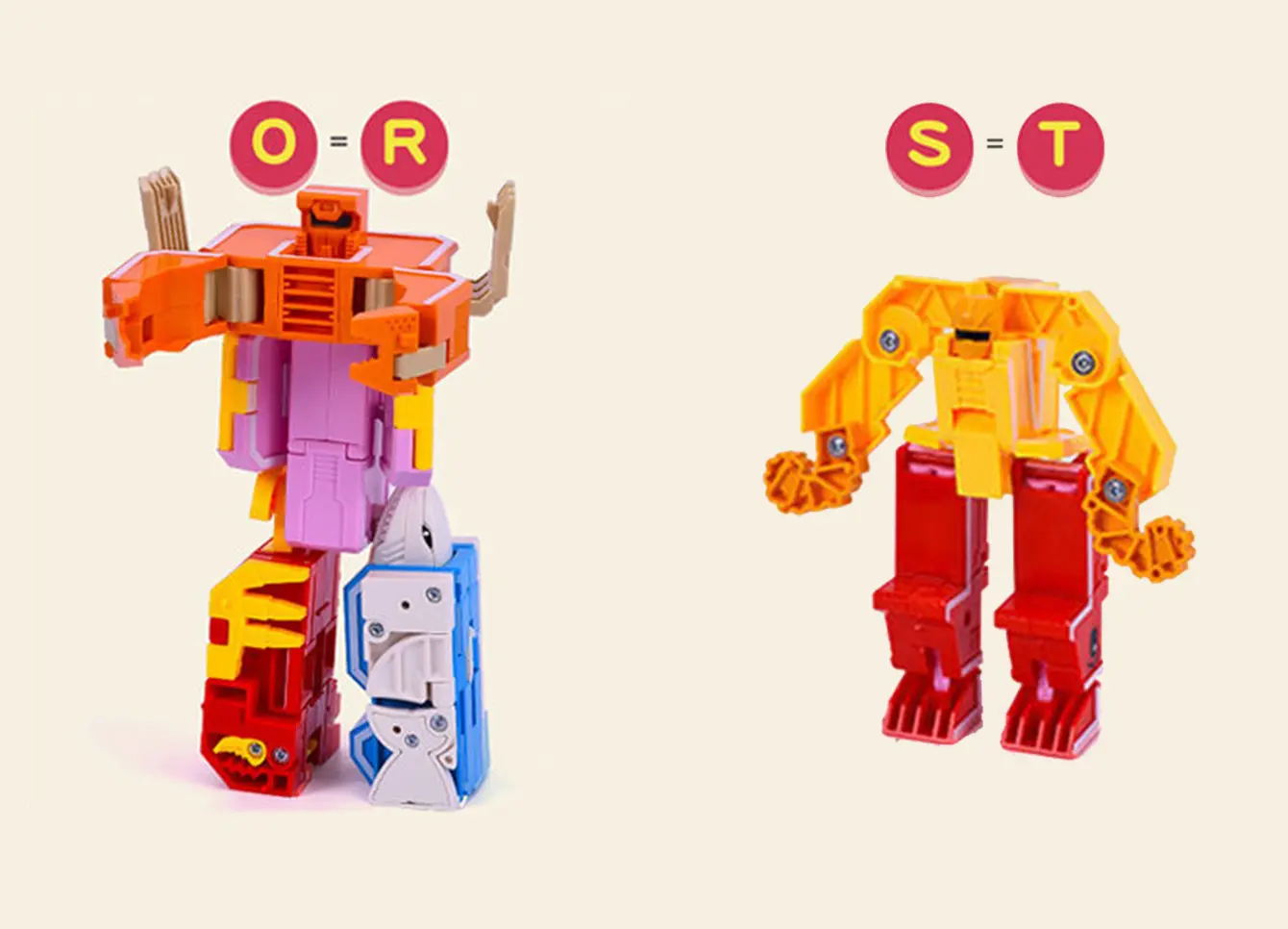 Transformer Combiners Toys, Letters O-P-Q-R-S-T, Animals