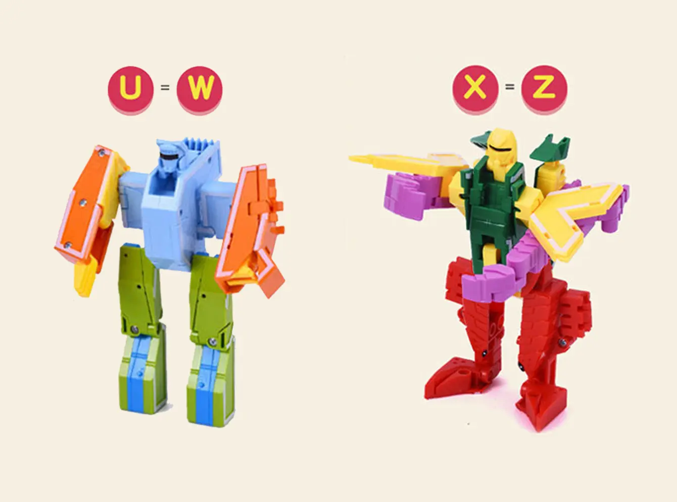 Transformer Combiners Toys, Letters UVWXYZ, Animals