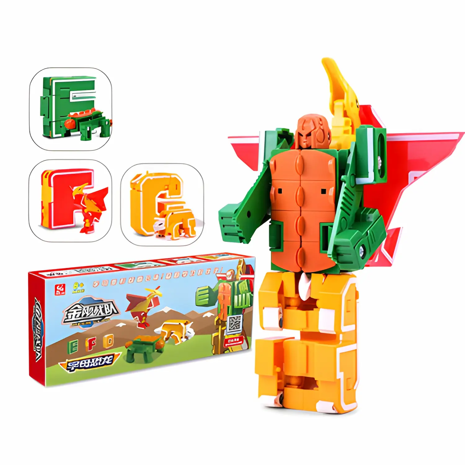 Transformer Combiners Toys Alphabet, Letters E-F-G​, Dinosaur, Animal