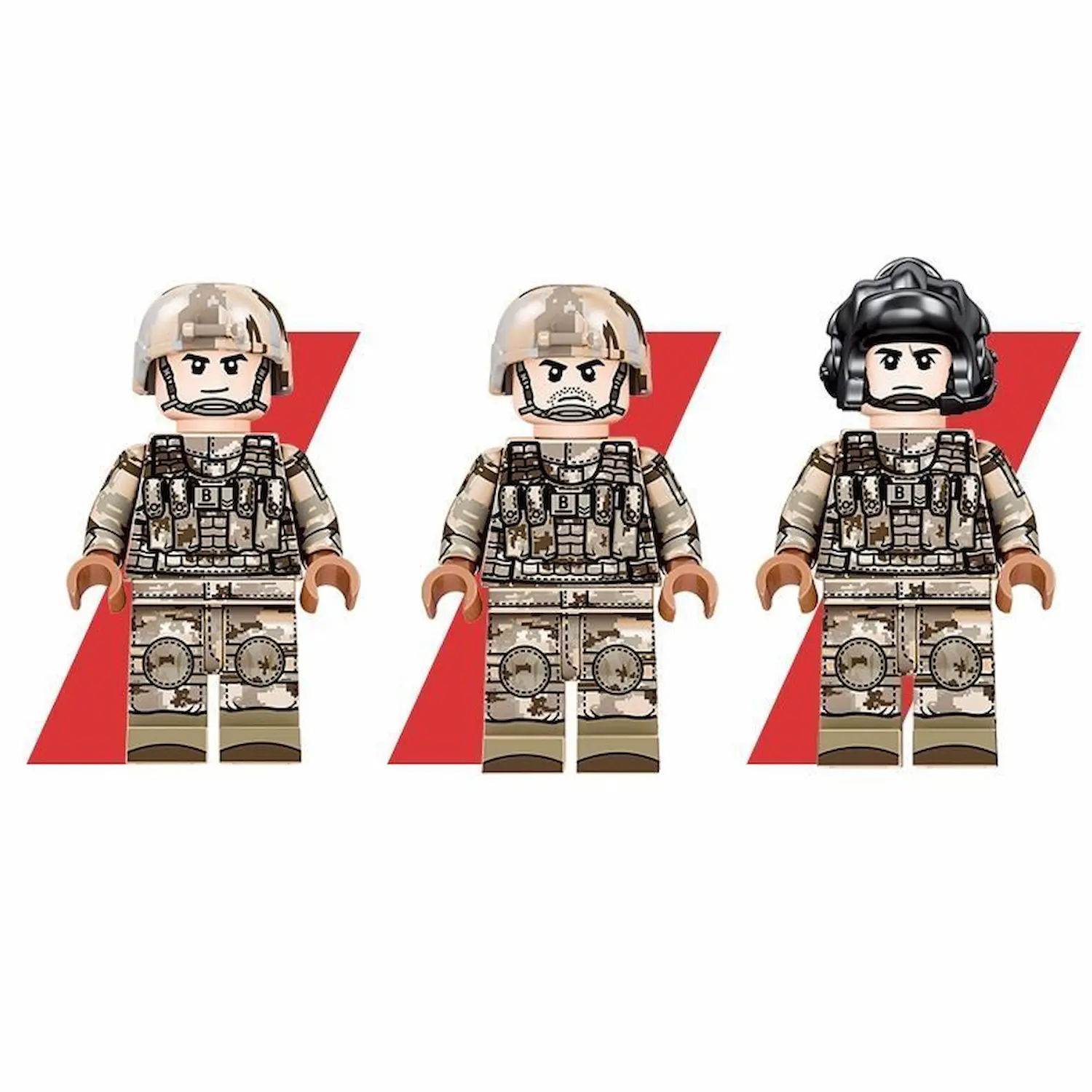 military minifigures​(LEGO alternative) of Sembo Block 203111 Chinese Type 15 Light Tank​