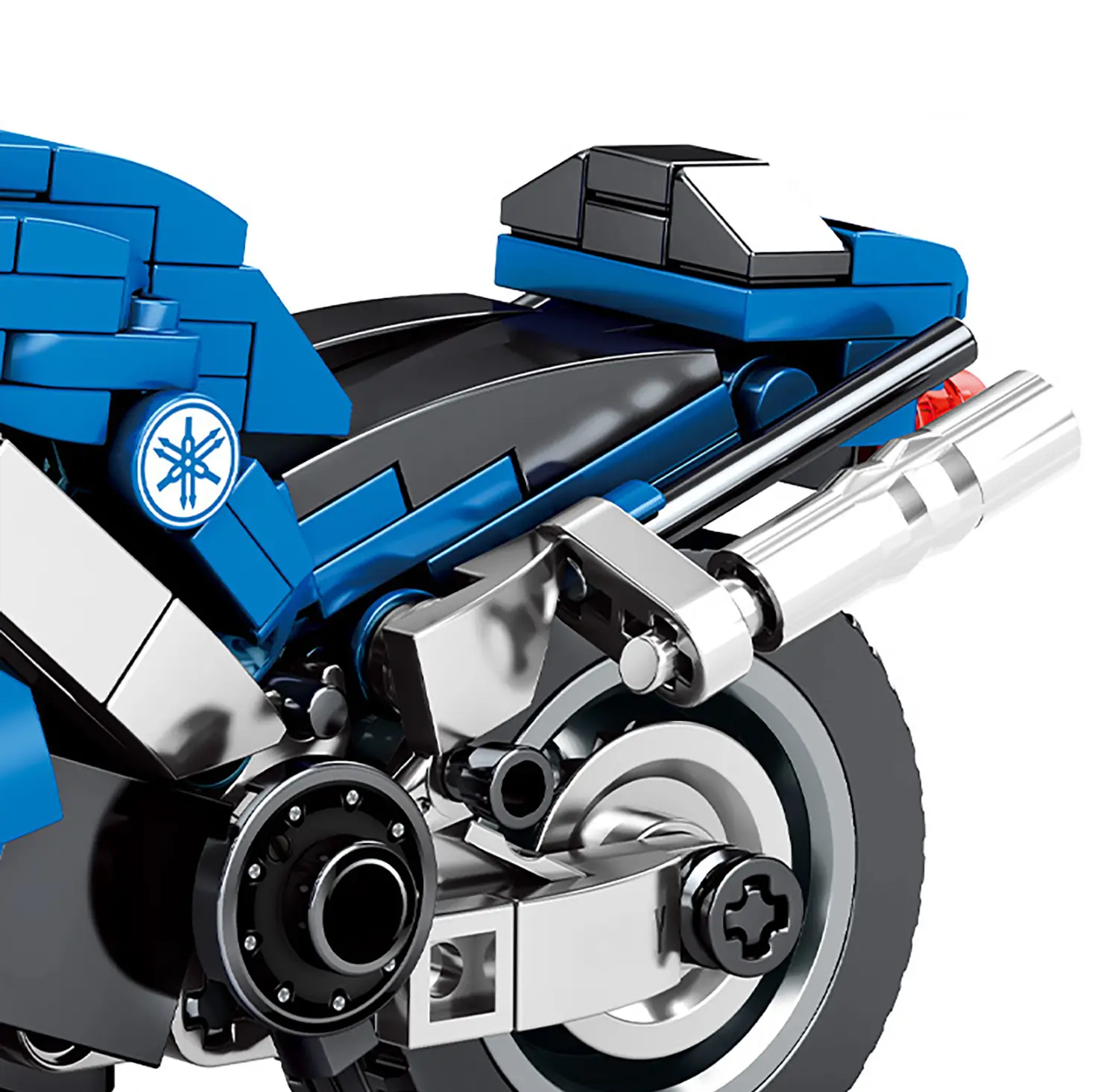 the Motorcycle exhaust design of Sembo Block 701102 Yamaha YZF-R1 Blue 3