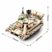 the size of Sembo Block 203111 Chinese Type 15 Light Tank​