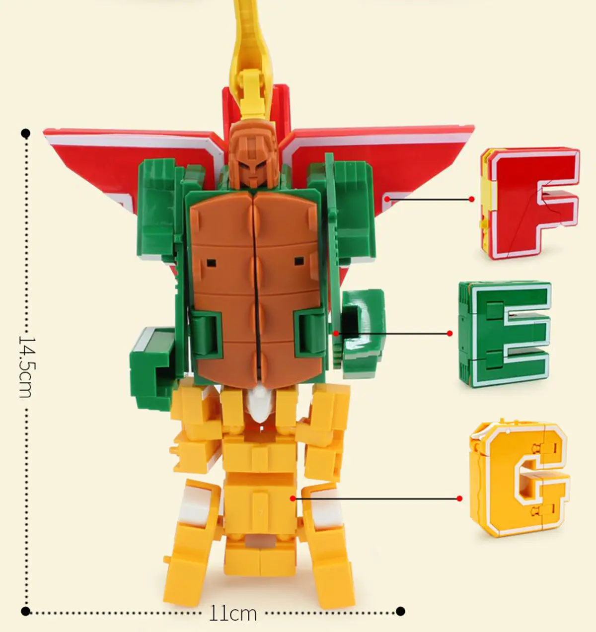 the size of Transformer Combiners Toys, Alphabet, Letters EFG_, Dinosaur