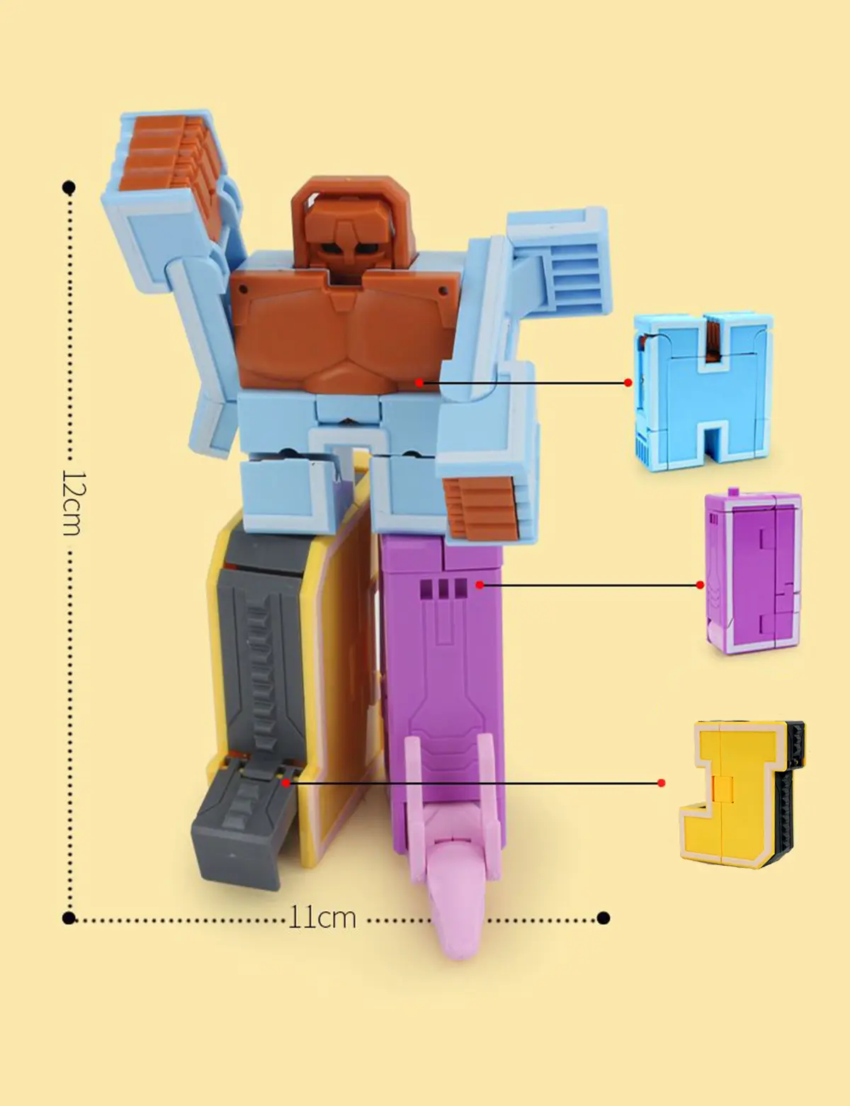 the size of Transformer Combiners Toys, Alphabet, Letters HIJ, Animals