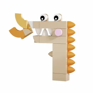 MOC – Monster Number 7Seven(LEGO Alternative Bricks), Learning Math Toy