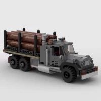 MOC 92555 - Vintage Logging Truck(LEGO Alternative Bricks) is loaded