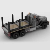 MOC 92555 - Vintage Logging Truck(LEGO Alternative Bricks) is unloaded