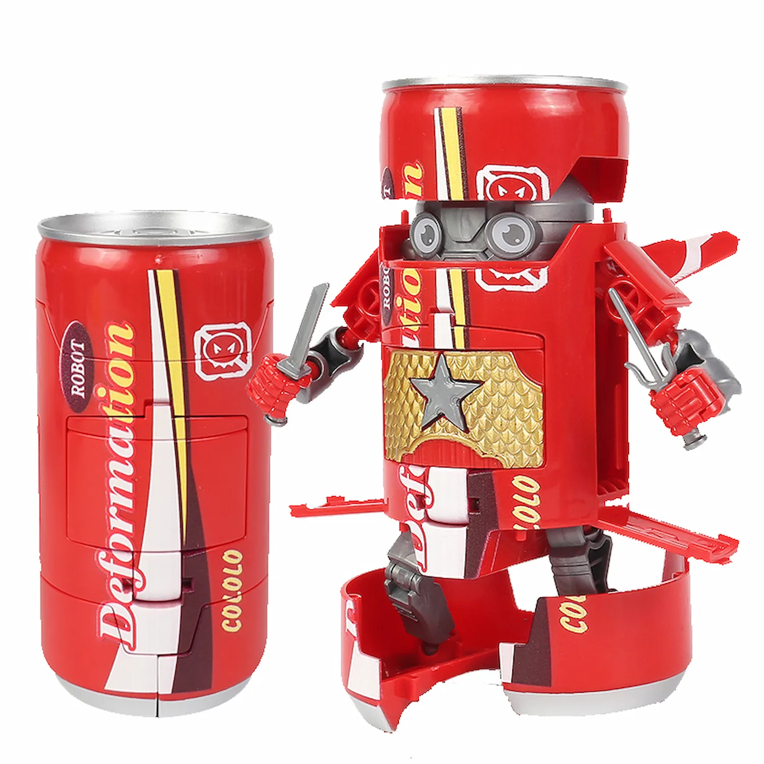 Red Transformer​ Toys - Coca Cola Soda Can Drinks