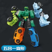 Transformer Combiners Toys, Tank, Sedan, SUV, Tractor, Fighter Jet With Propeller, Car, Vehicle with black background