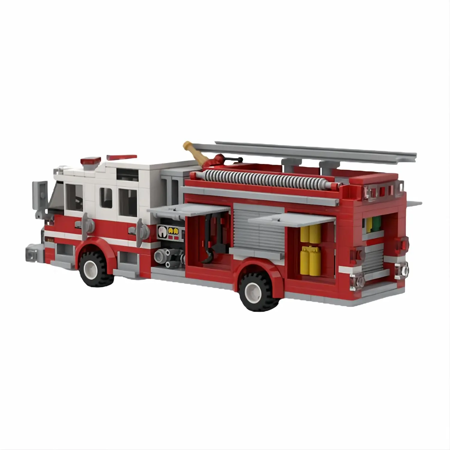 the back of MOC 156284 – Fire pumper truck(LEGO Alternative Bricks) 1