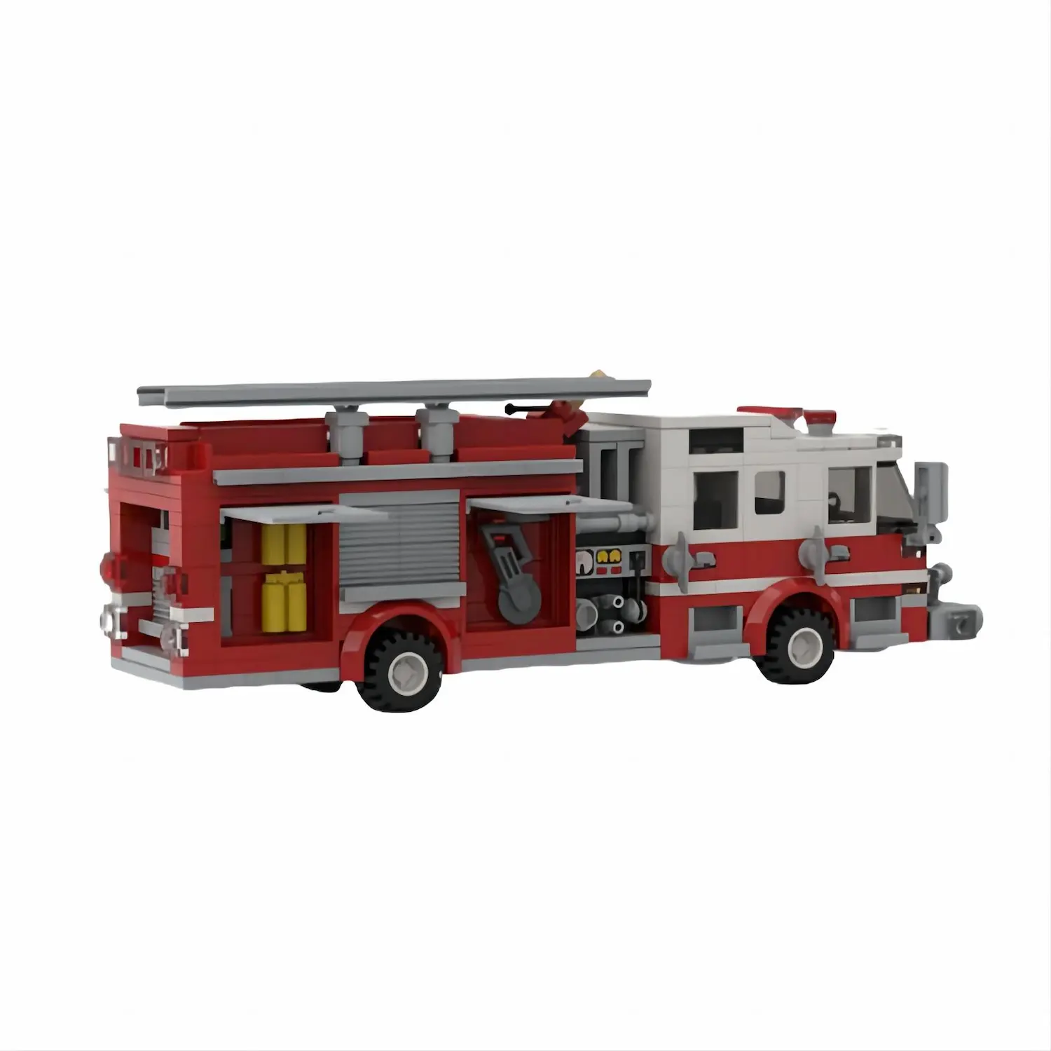 the back of MOC 156284 – Fire pumper truck(LEGO Alternative Bricks) 2