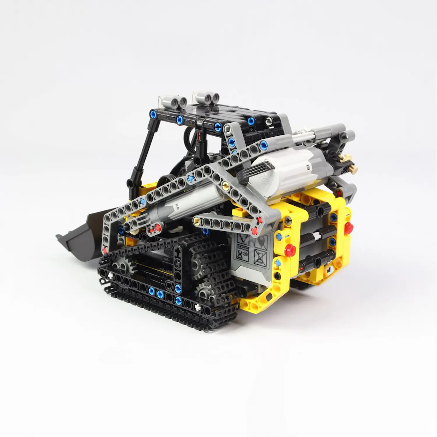 the back side of MOC 13349 - RC Technic Compact Tracked Loader(LEGO Alternative Bricks) side