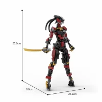 the size of MOC – Ninja Mech Girl (LEGO Alternative Bricks)