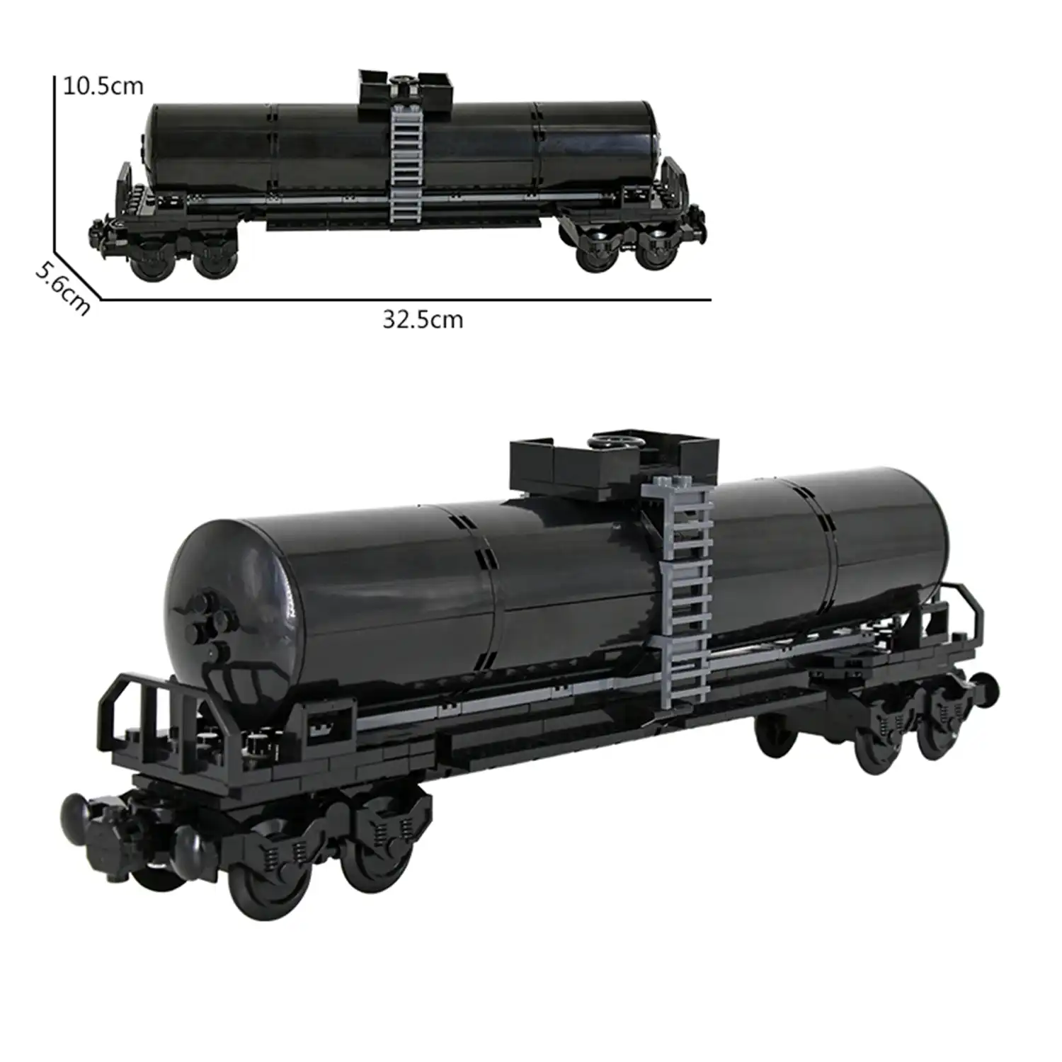 MOC – Liquid transport Tanker Kesselwagen 56 Fuß train car (LEGO Alternative Bricks)