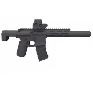 Custom Piece Miniature – AAC Honey Badger PDW Personal Defense Weapon equipped with a holographic sight – 3D Print for LEGO minifigure