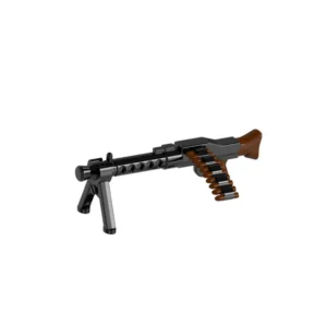 Custom Piece Miniature – German MG 34 machine gun with an ammunition belt – 3D Print for LEGO Minifigure