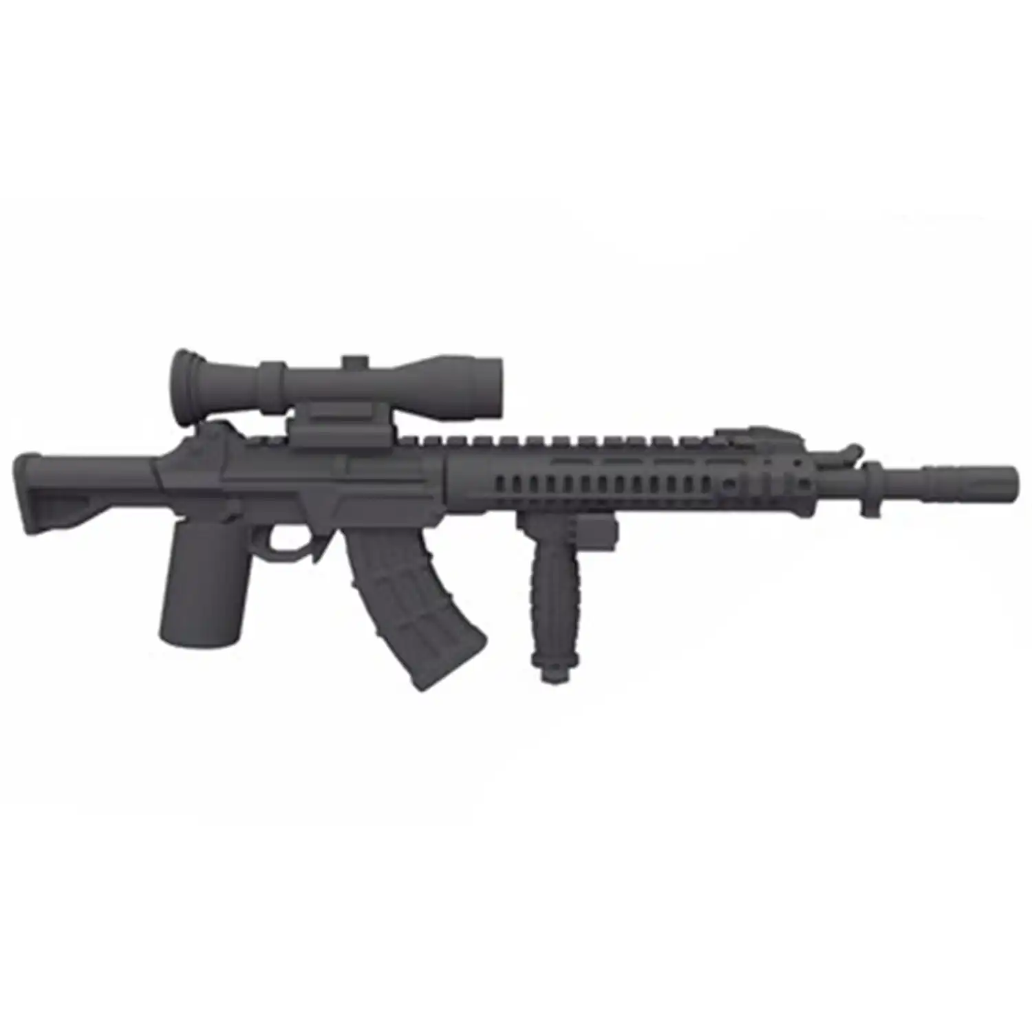 Custom Piece Miniature – Marksman Version of a tactical AK style rifle firearm – 3D Print for LEGO minifigure