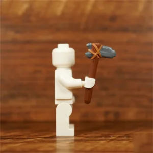 Custom Piece – primitive stone axe weapon for short version Goblin – 3D Print for LEGO minifigure