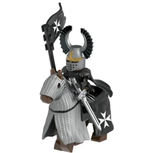 Minifigure Elite Knight Hospitaller mounted on a barded warhorse LEGO Alternative Minifigure Elite Knight Hospitaller mounted on a barded warhorse LEGO Alternative