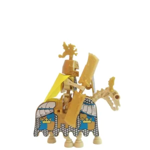 Minifigure Golden royal Skeleton Cavalryman holding broadsword and warhorse LEGO Alternative 6 Minifigure Golden royal Skeleton Cavalryman holding broadsword and warhorse LEGO Alternative