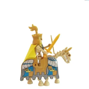 Minifigure Golden royal Skeleton Cavalryman holding broadsword and warhorse LEGO Alternative 7 Minifigure Golden royal Skeleton Cavalryman holding broadsword and warhorse LEGO Alternative