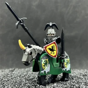 Minifigure Raven Knight and unicorn warhorse LEGO Alternative 2 Minifigure Raven Knight and unicorn warhorse LEGO Alternative