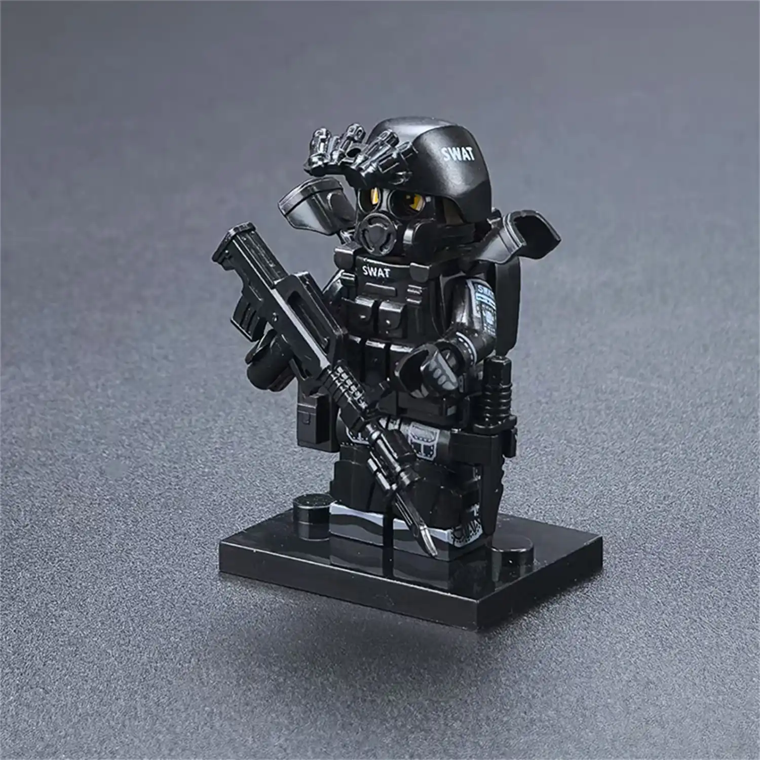 Minifigure - SWAT Special Weapons and Tactics officer (LEGO Alternative)