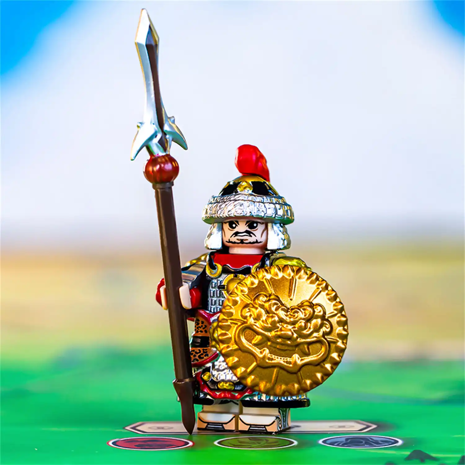 Minifigure spearman China Song Dynasty heavily armored LEGO Alternative