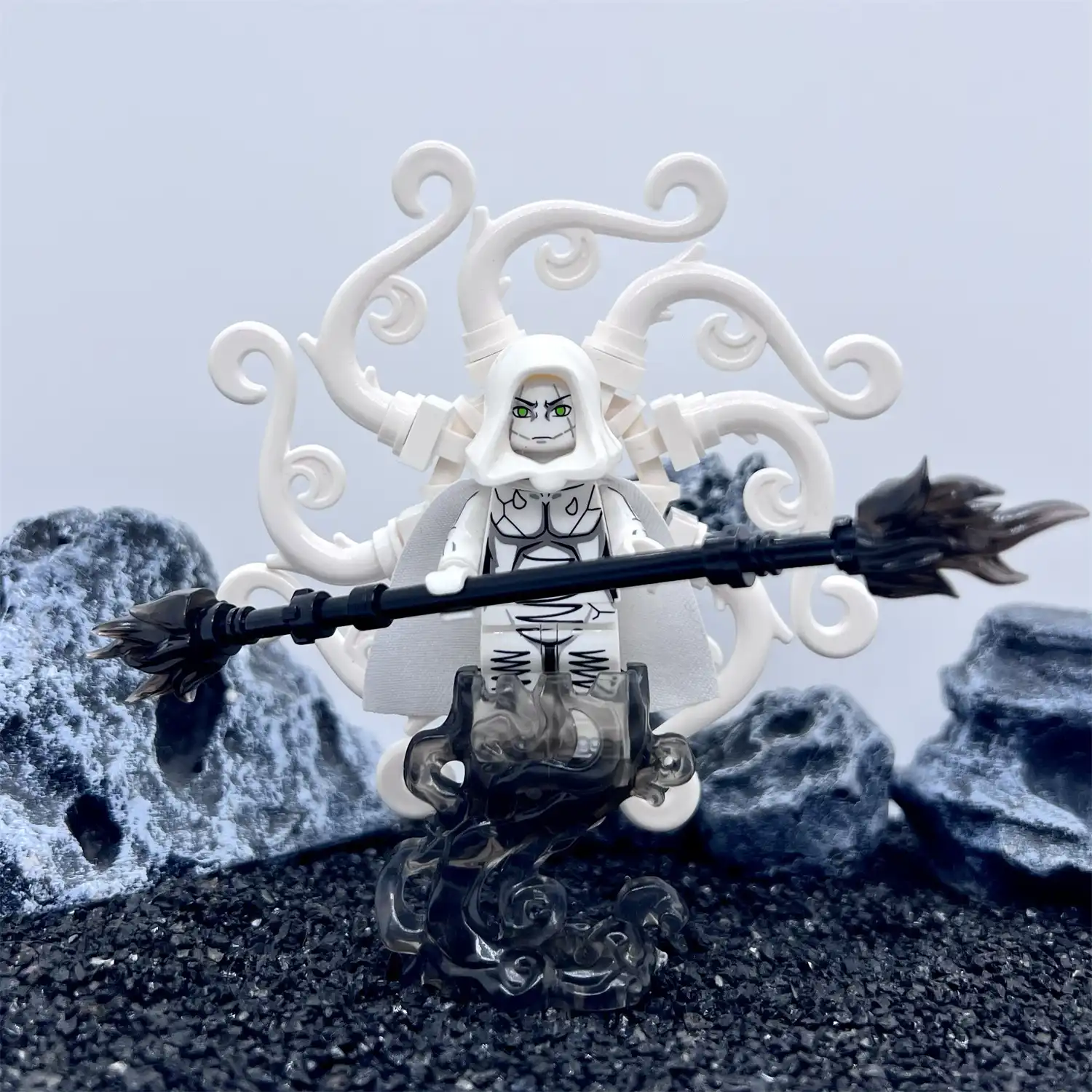 Minifigure – Flame Wizard white (LEGO Alternative)