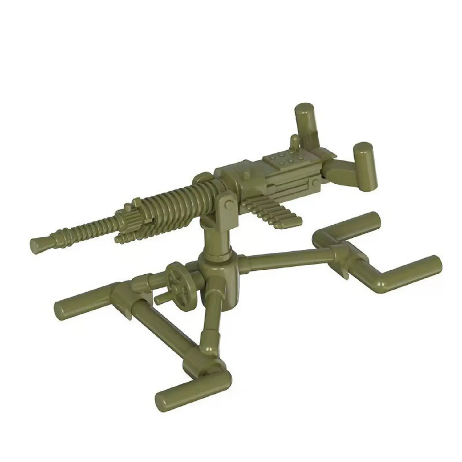 Custom Piece Miniature – Japanese Type 92 tripod mounted Heavy Machine Gun olive green – 3D Print for LEGO minifigure
