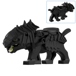 Minifigure - Armored Wolf Warg Black (LEGO Alternative)