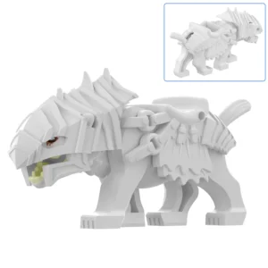 Minifigure - Armored Wolf Warg White (LEGO Alternative)