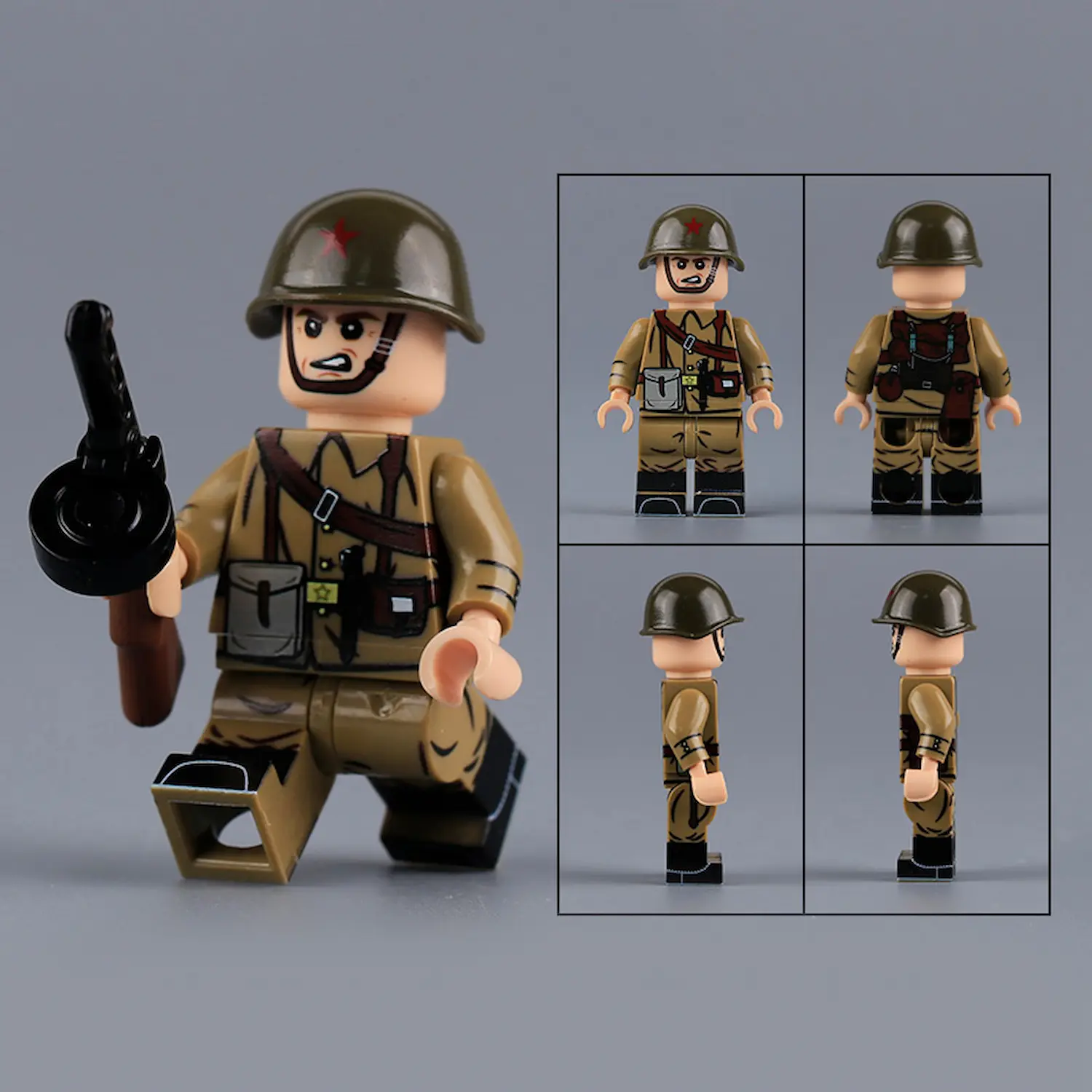 13Minifigure – Soviet Red Army submachine gunner (LEGO Compatible)