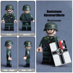 Minifigure – Boatswain serving in a German Coastal Artillery unit Küstenartillerie (LEGO Alternative)
