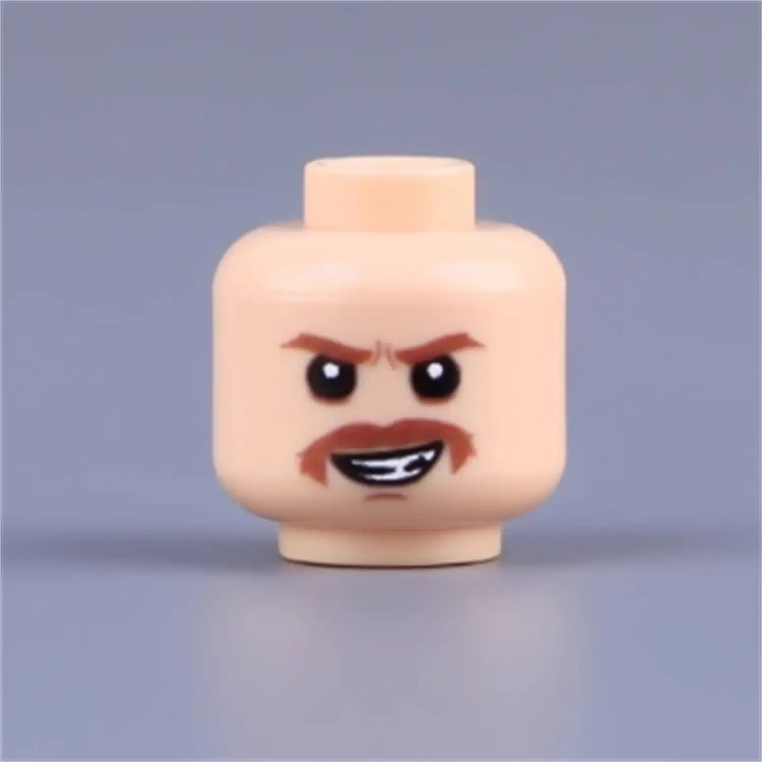 Custom Piece Miniature – head battle smile, manic glee, or a look of roguish confidence – 3D Print for LEGO minifigure