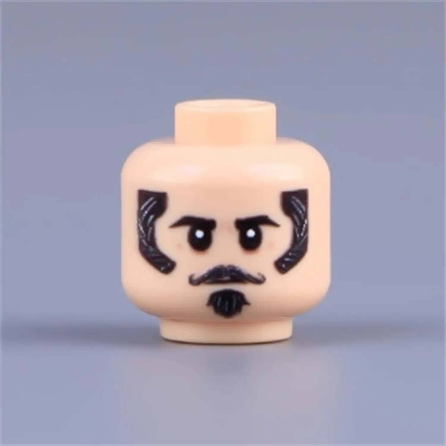 Custom Piece Miniature – head calm, serious, and composed – 3D Print for LEGO minifigure