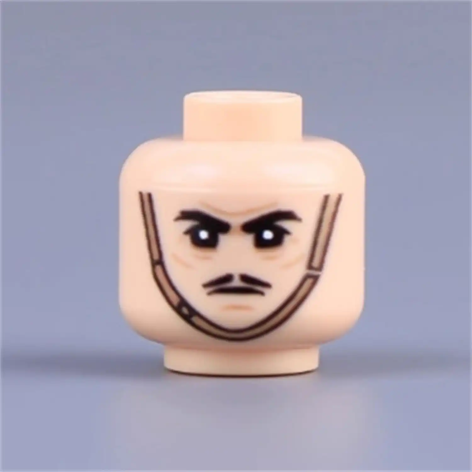 Custom Piece Miniature – head stern determination, intense focus, or controlled anger – 3D Print for LEGO minifigure