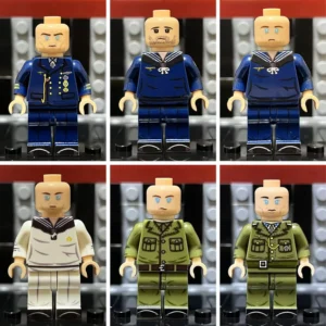 Minifigure - 6 sailors and officers of the German Navy from World War II (LEGO Compatible)