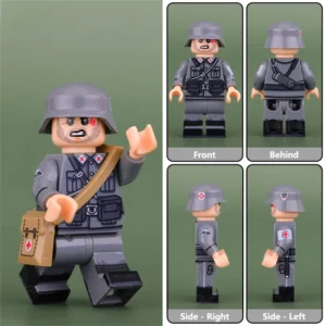 Minifigure - German Army combat medic World War II era (LEGO Compatible)