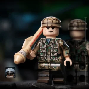 Minifigure - German anti-tank soldier from World War II (LEGO Compatible)