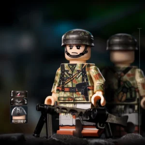 Minifigure - German machine gunner from World War II (LEGO Compatible)