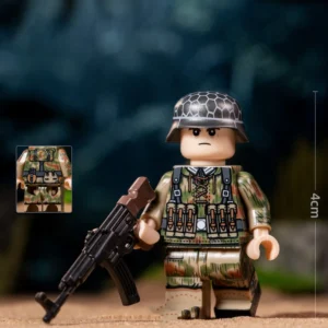 Minifigure - Splittertarnmuster splinter pattern camouflage German soldier from World War II (LEGO Compatible)