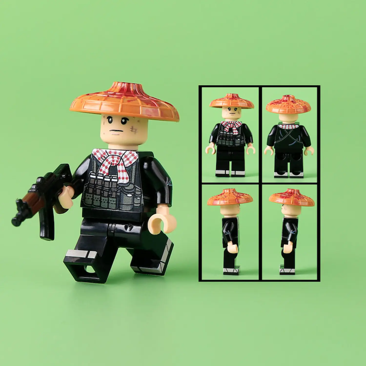 Minifigure - Viet Cong (VC) guerrilla fighter from the Vietnam War 4 (LEGO Compatible)