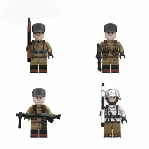 Minifigure - combat squad from the elite Gebirgsjäger (mountain troops) of the German Army (Heer) during the World War II (LEGO Compatible)